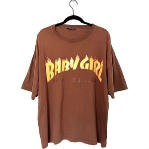 BABYGIRL SHIRT COTTON WOMENS LARGE THRASHER INSPIRED